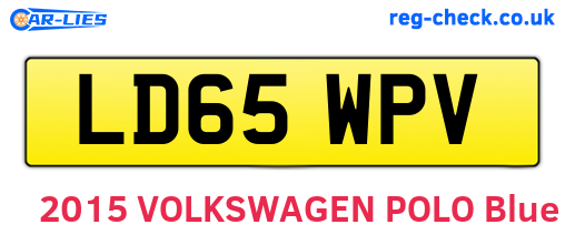 LD65WPV are the vehicle registration plates.