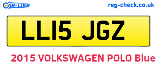 LL15JGZ are the vehicle registration plates.