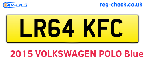 LR64KFC are the vehicle registration plates.