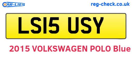 LS15USY are the vehicle registration plates.