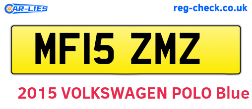 MF15ZMZ are the vehicle registration plates.