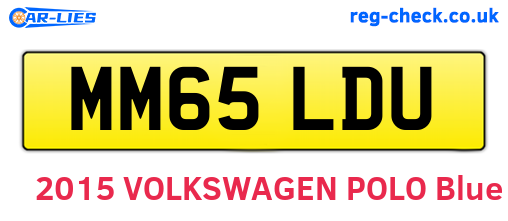 MM65LDU are the vehicle registration plates.