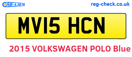 MV15HCN are the vehicle registration plates.