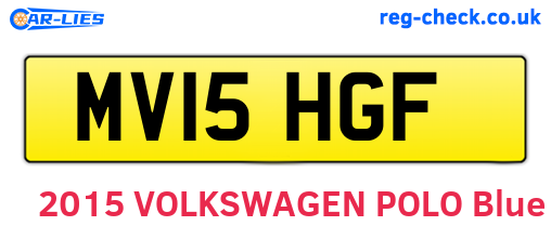 MV15HGF are the vehicle registration plates.