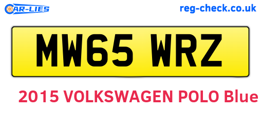 MW65WRZ are the vehicle registration plates.