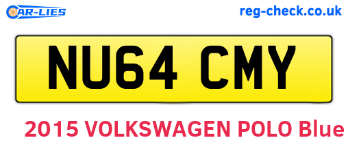 NU64CMY are the vehicle registration plates.