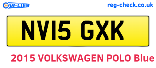 NV15GXK are the vehicle registration plates.