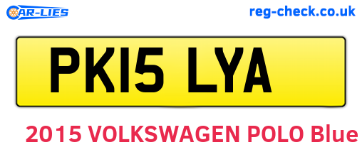 PK15LYA are the vehicle registration plates.