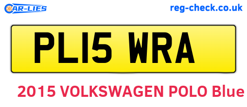 PL15WRA are the vehicle registration plates.