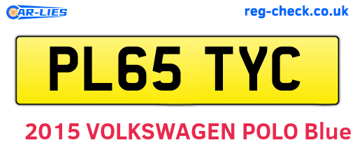 PL65TYC are the vehicle registration plates.