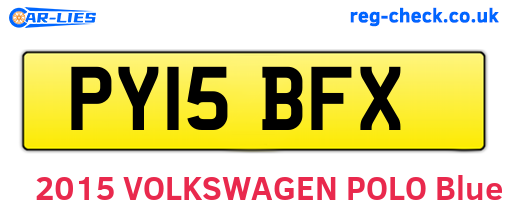 PY15BFX are the vehicle registration plates.