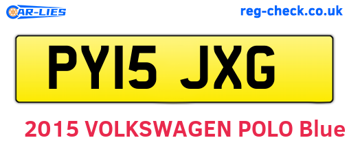 PY15JXG are the vehicle registration plates.