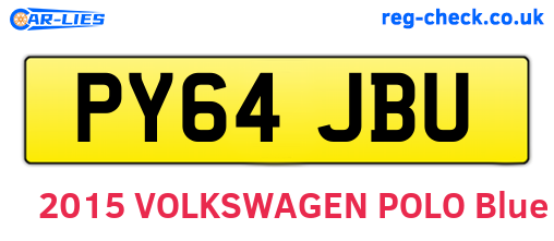 PY64JBU are the vehicle registration plates.