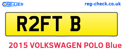 R2FTB are the vehicle registration plates.