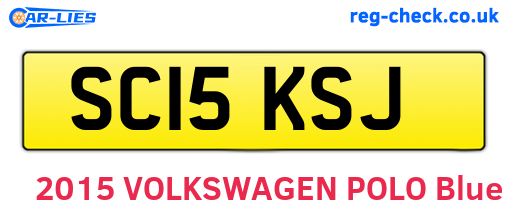 SC15KSJ are the vehicle registration plates.