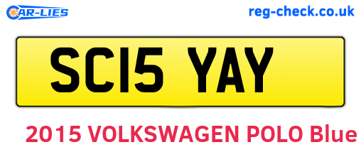 SC15YAY are the vehicle registration plates.