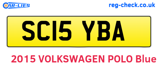 SC15YBA are the vehicle registration plates.