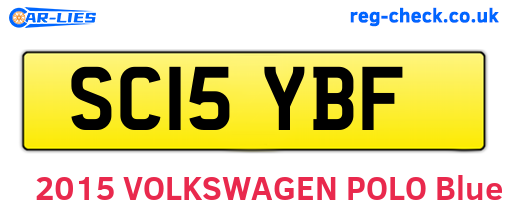 SC15YBF are the vehicle registration plates.