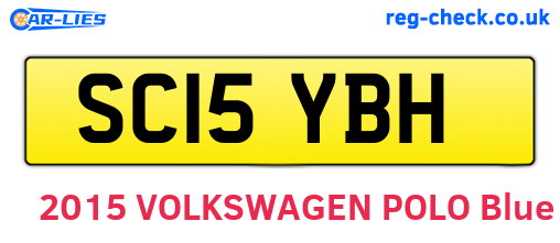 SC15YBH are the vehicle registration plates.