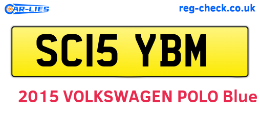 SC15YBM are the vehicle registration plates.