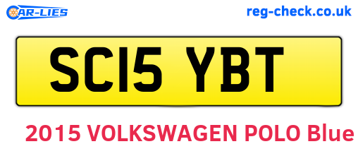 SC15YBT are the vehicle registration plates.