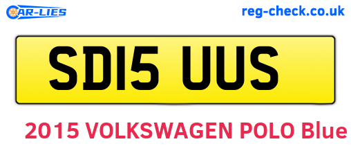 SD15UUS are the vehicle registration plates.