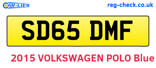 SD65DMF are the vehicle registration plates.