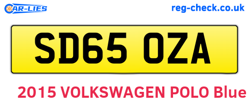 SD65OZA are the vehicle registration plates.