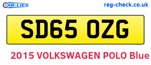 SD65OZG are the vehicle registration plates.