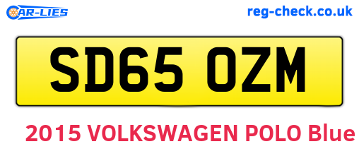 SD65OZM are the vehicle registration plates.