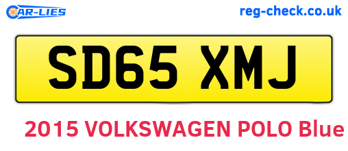 SD65XMJ are the vehicle registration plates.