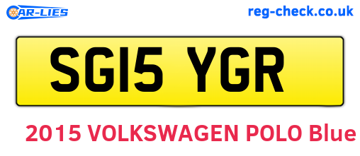 SG15YGR are the vehicle registration plates.