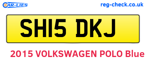 SH15DKJ are the vehicle registration plates.