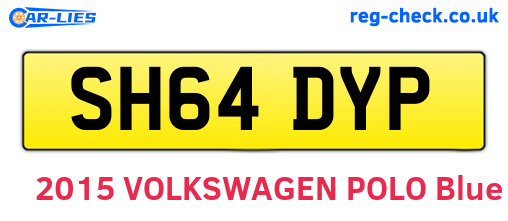 SH64DYP are the vehicle registration plates.