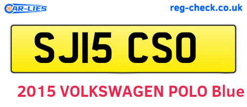 SJ15CSO are the vehicle registration plates.