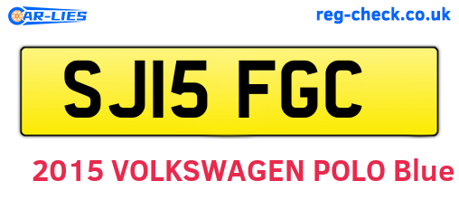SJ15FGC are the vehicle registration plates.