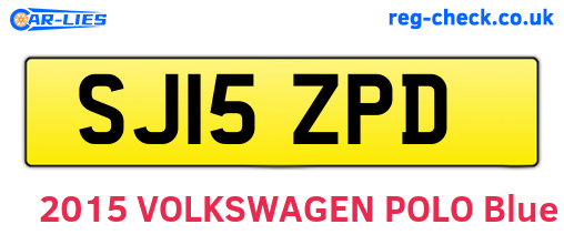 SJ15ZPD are the vehicle registration plates.