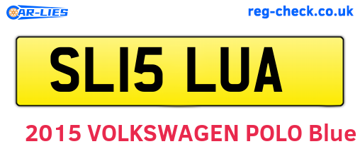 SL15LUA are the vehicle registration plates.