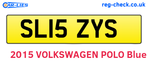 SL15ZYS are the vehicle registration plates.