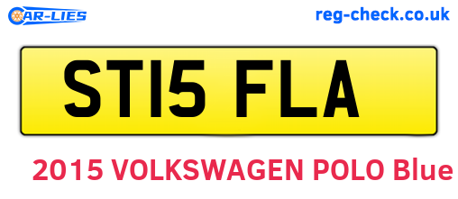 ST15FLA are the vehicle registration plates.