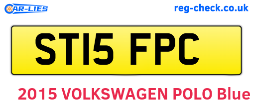 ST15FPC are the vehicle registration plates.