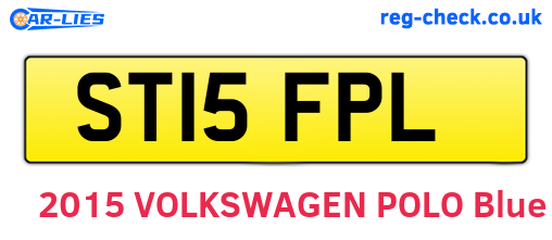 ST15FPL are the vehicle registration plates.