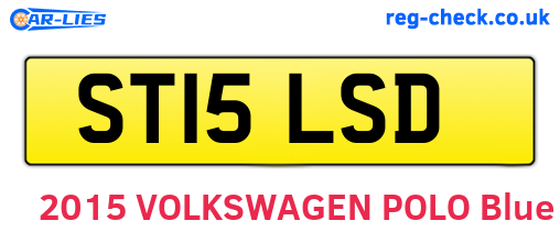 ST15LSD are the vehicle registration plates.