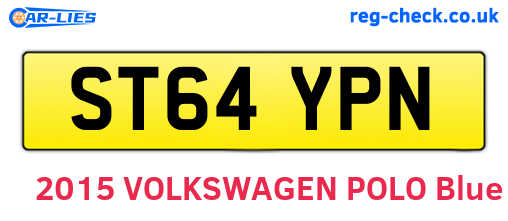 ST64YPN are the vehicle registration plates.