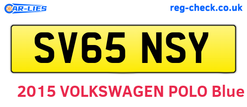 SV65NSY are the vehicle registration plates.