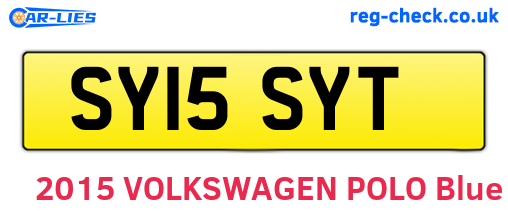 SY15SYT are the vehicle registration plates.