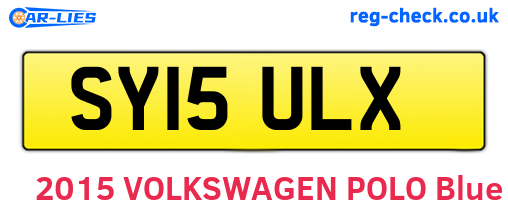 SY15ULX are the vehicle registration plates.