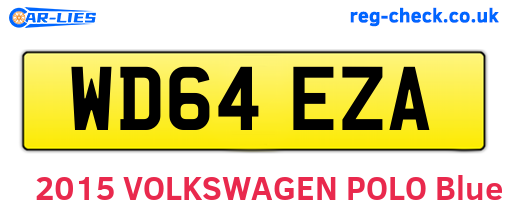 WD64EZA are the vehicle registration plates.