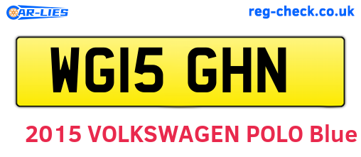 WG15GHN are the vehicle registration plates.