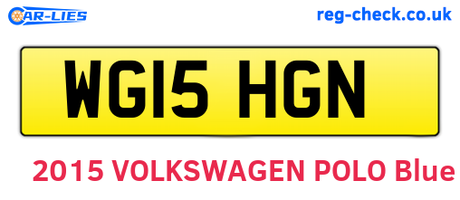 WG15HGN are the vehicle registration plates.